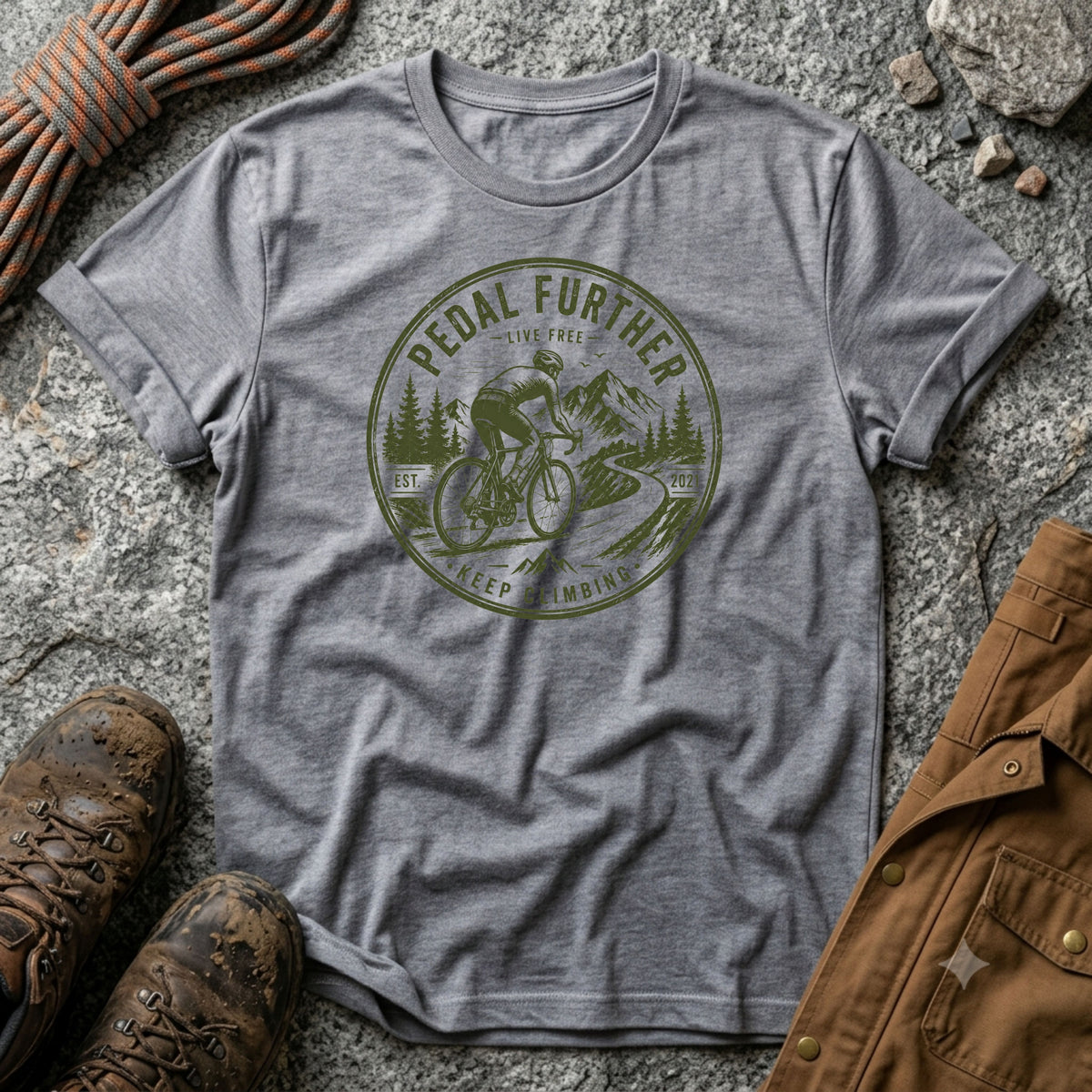 Road Cycling Pedal Further T-Shirt