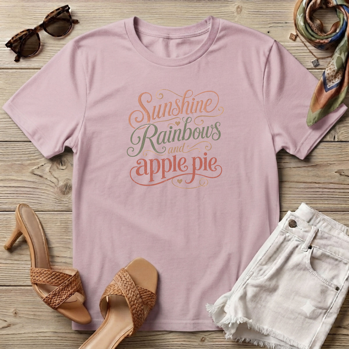 Sunshine Rainbows and apple pie T-Shirt
