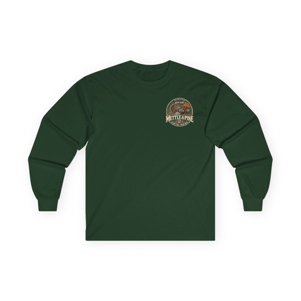 Long Sleeve Tee — 'Tradition Turns Road to Legends' Vintage Hiker Graphic