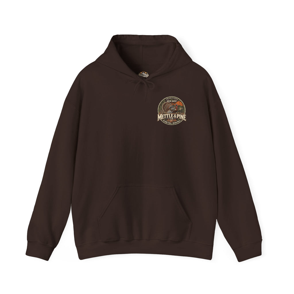 Turkey Hunting with Turkey Logo on Front Hoodie– Legends Walk Home