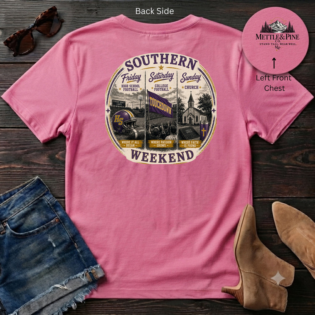 Southern Weekend Gold & Purple F/B T-Shirt