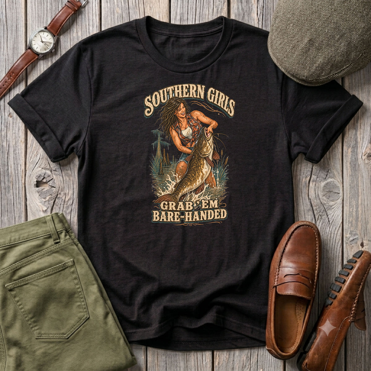 Southern Girls Grab'em Bare-handed (noodling)T-Shirt