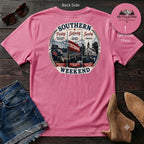 Southern Weekend Red, Navy & Powder Blue F/B T-Shirt