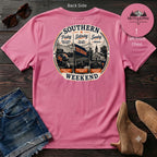 Southern Weekend Orange & Navy F/B T-Shirt