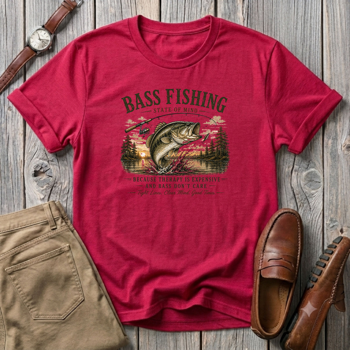 Bass Fishing Color T-Shirt