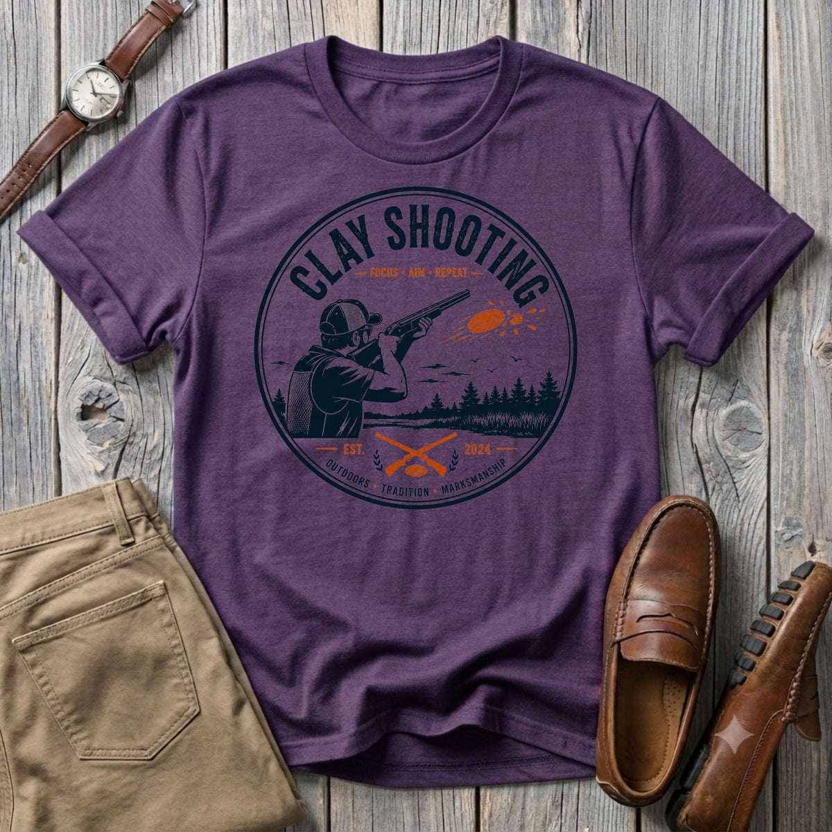 Vintage Clay Shooting T-Shirt