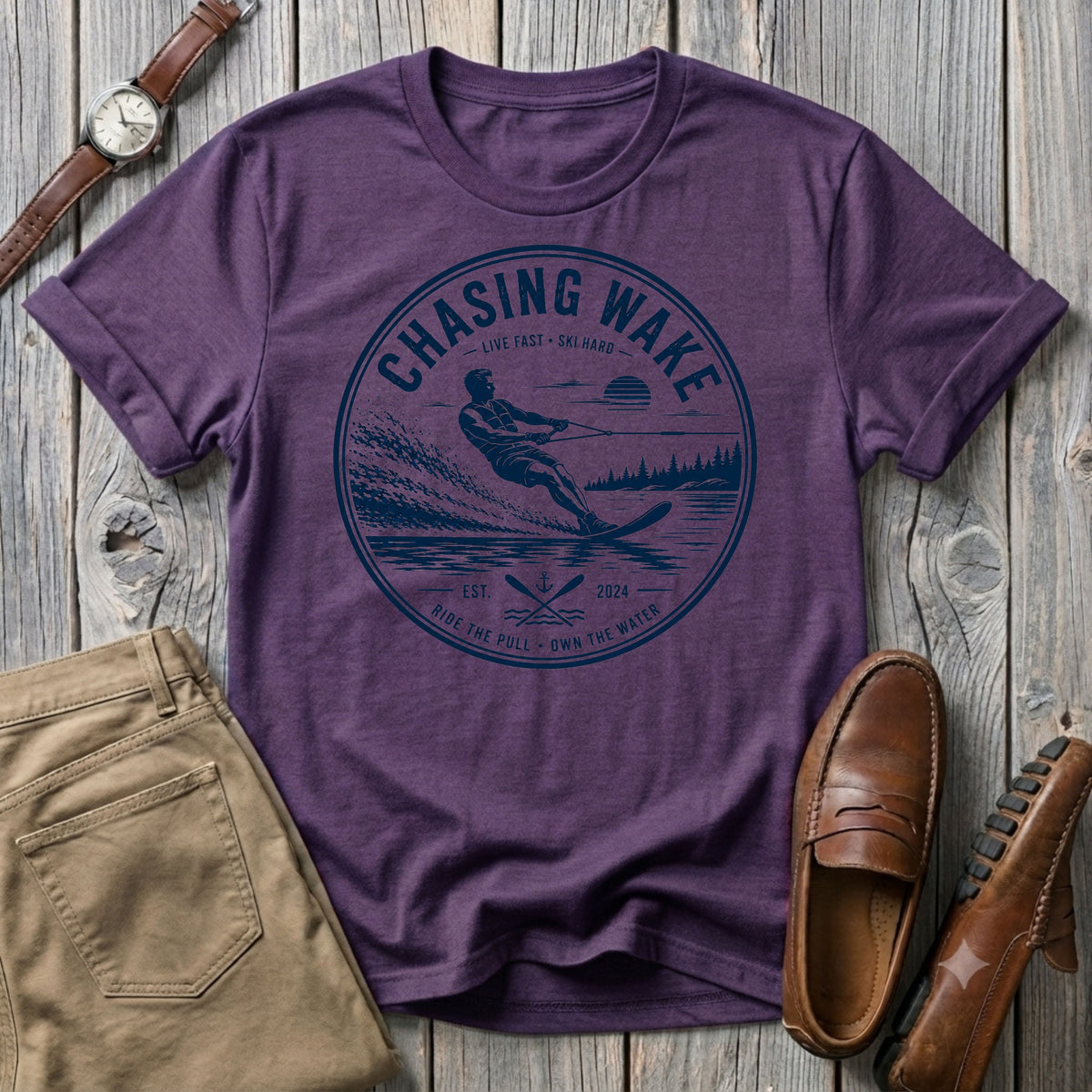 Chasing the Wake Vintage Water Skiing T-Shirt