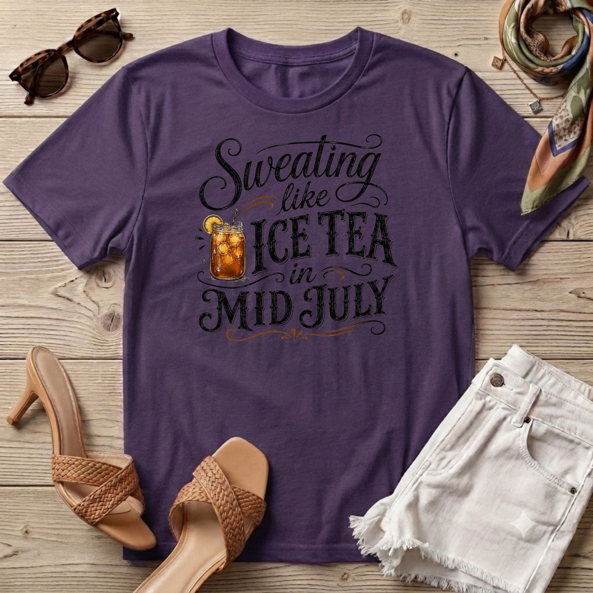 Sweating like Ice Tea in Mid July Color T-Shirt