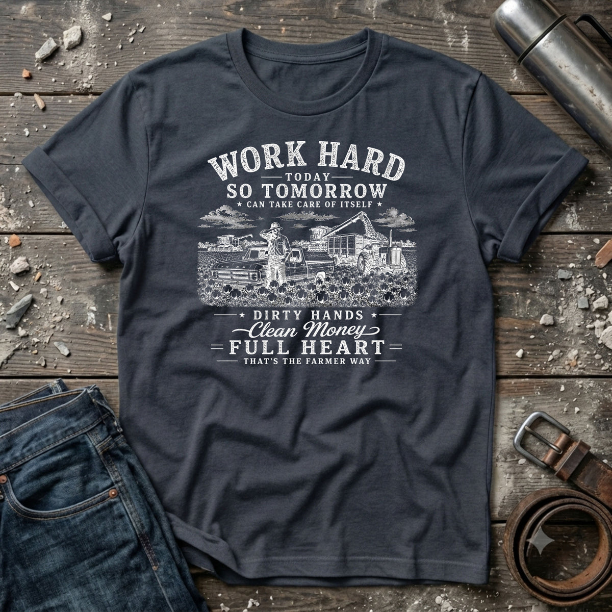Work Hard - Farmers T-Shirt