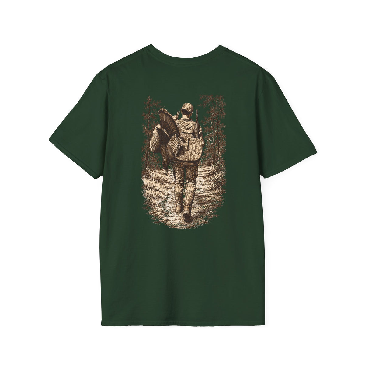 Turkey Hunting with Standard Logo on Front T-Shirt– Legends Walk Home