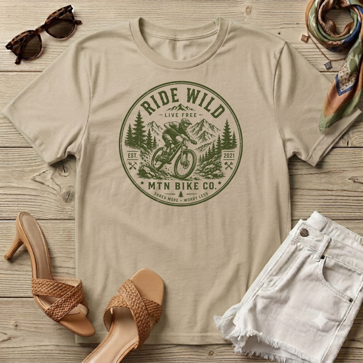 MTN Biking Ride Wild T-Shirt