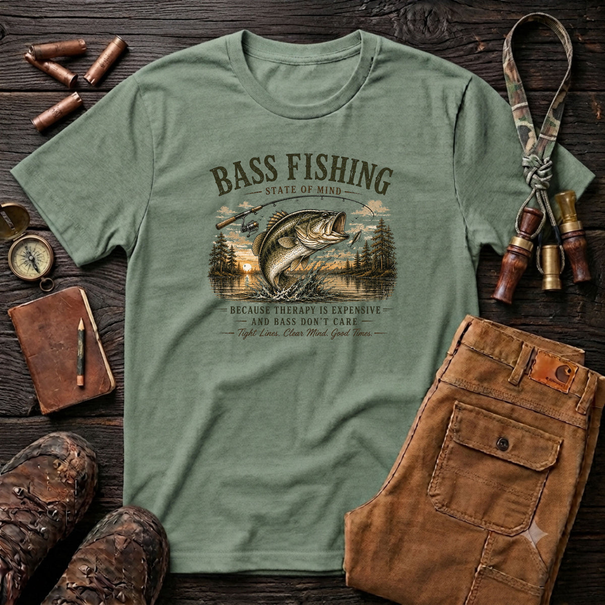 Bass Fishing Color T-Shirt