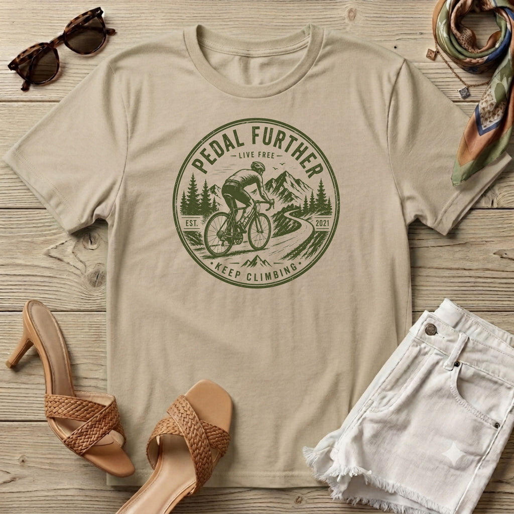 Road Cycling Pedal Further T-Shirt