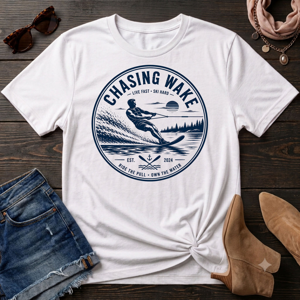 Chasing the Wake Vintage Water Skiing T-Shirt