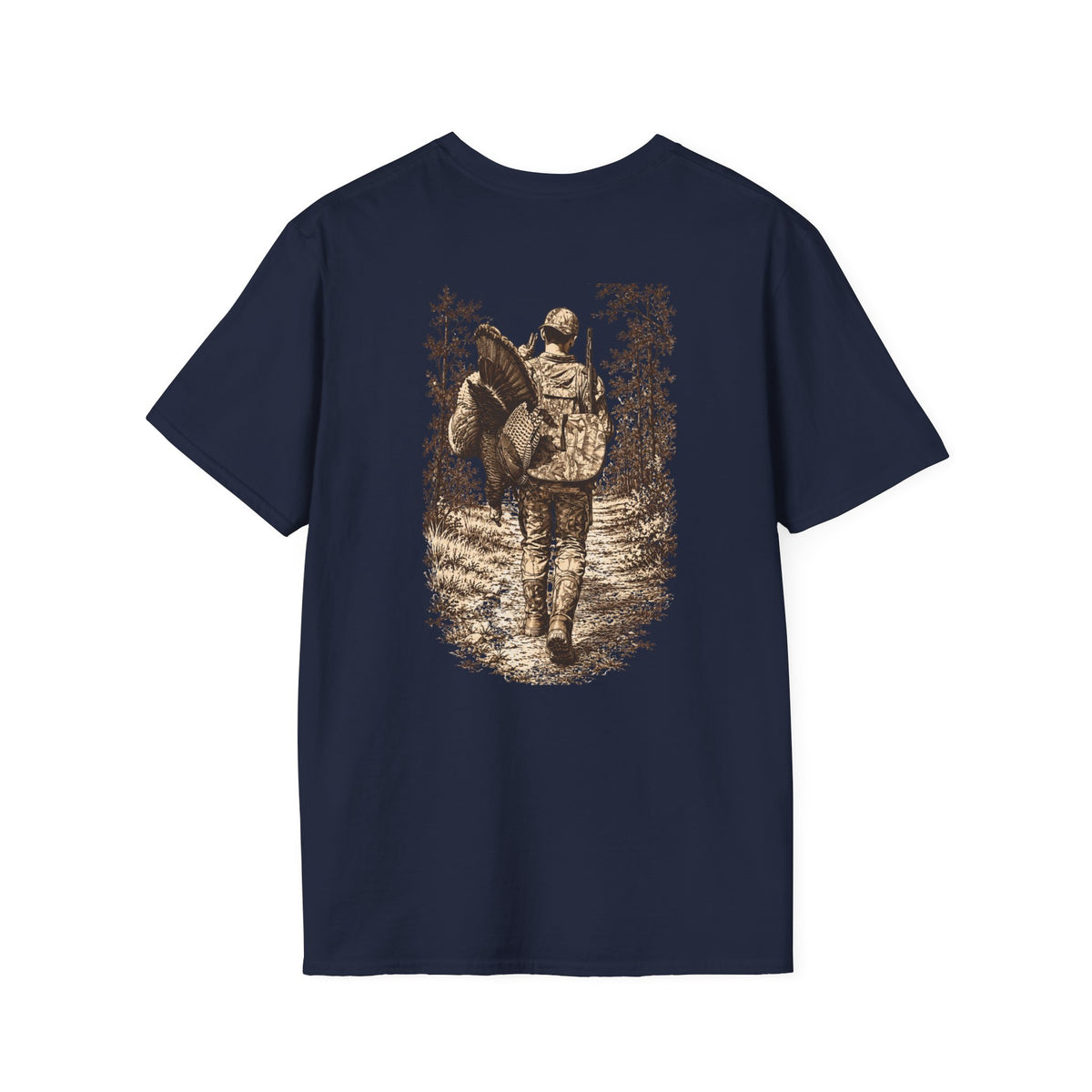 Turkey Hunting with Standard Logo on Front T-Shirt– Legends Walk Home