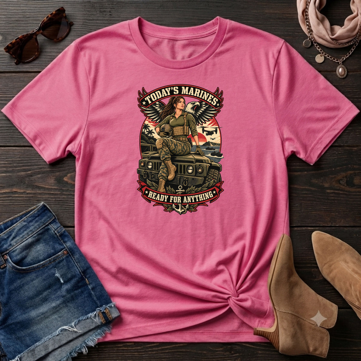 Marines Modern Day Pin-up T-Shirt