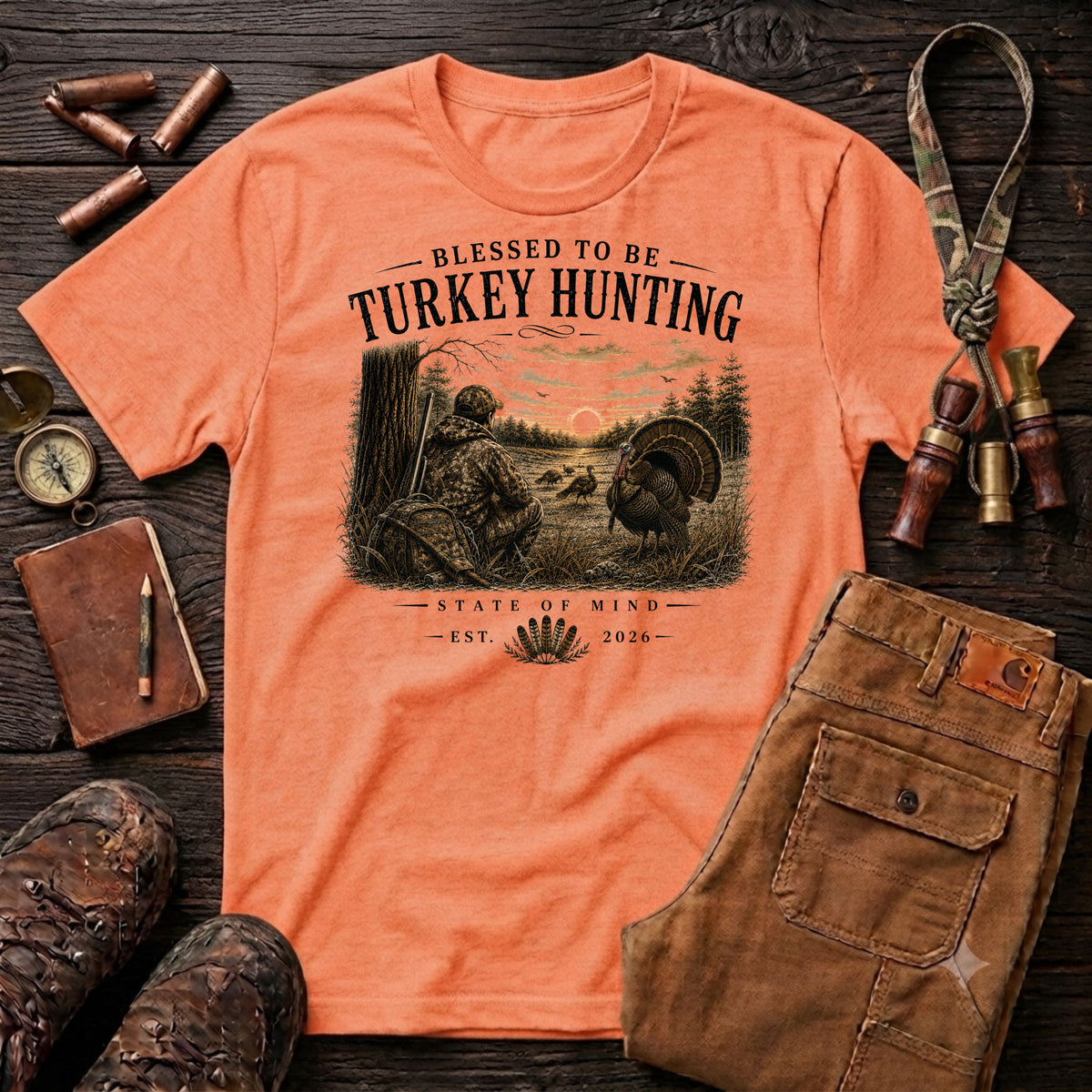 Blessed To Be Turkey Hunting T-Shirt