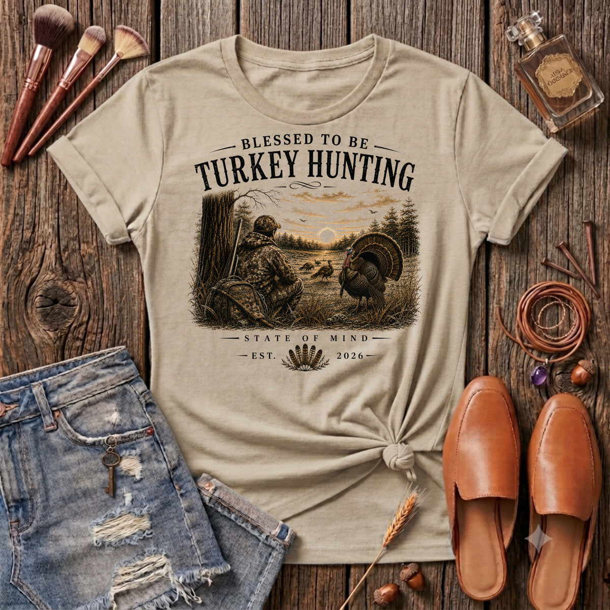 Blessed To Be Turkey Hunting T-Shirt