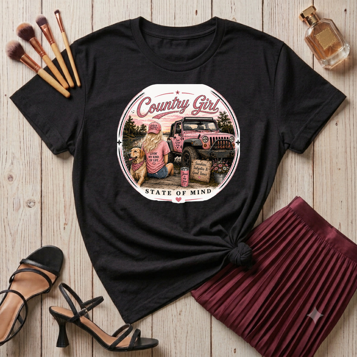 Country Girl Pink -T-Sirt