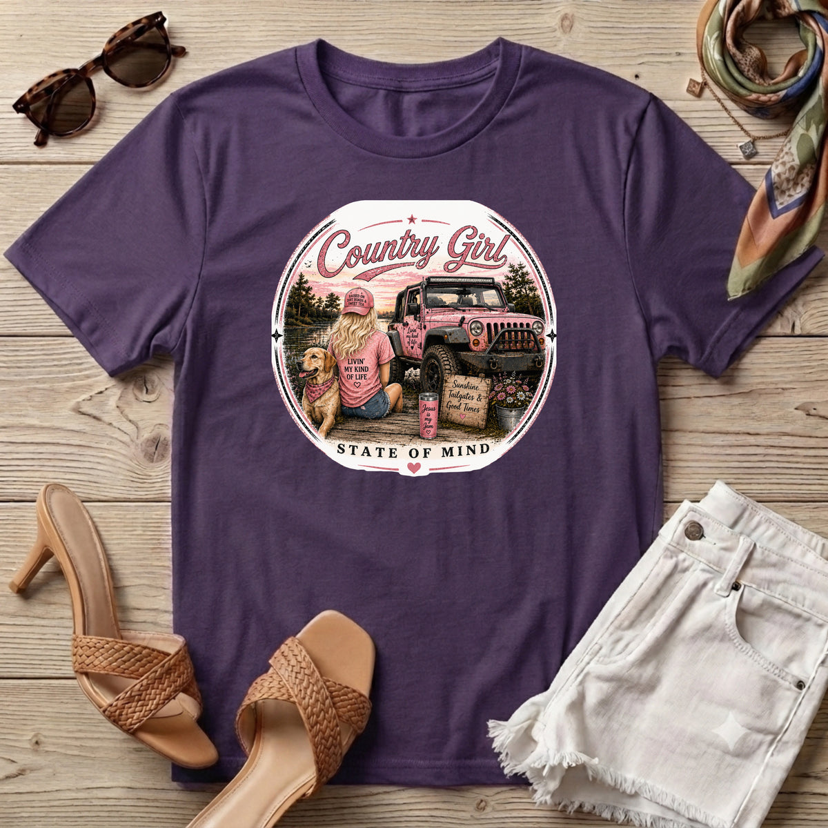 Country Girl Pink -T-Sirt