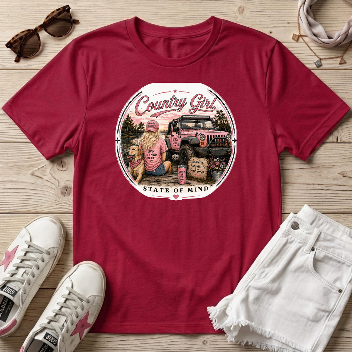Country Girl Pink -T-Sirt