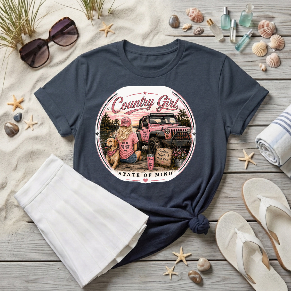 Country Girl Pink -T-Sirt