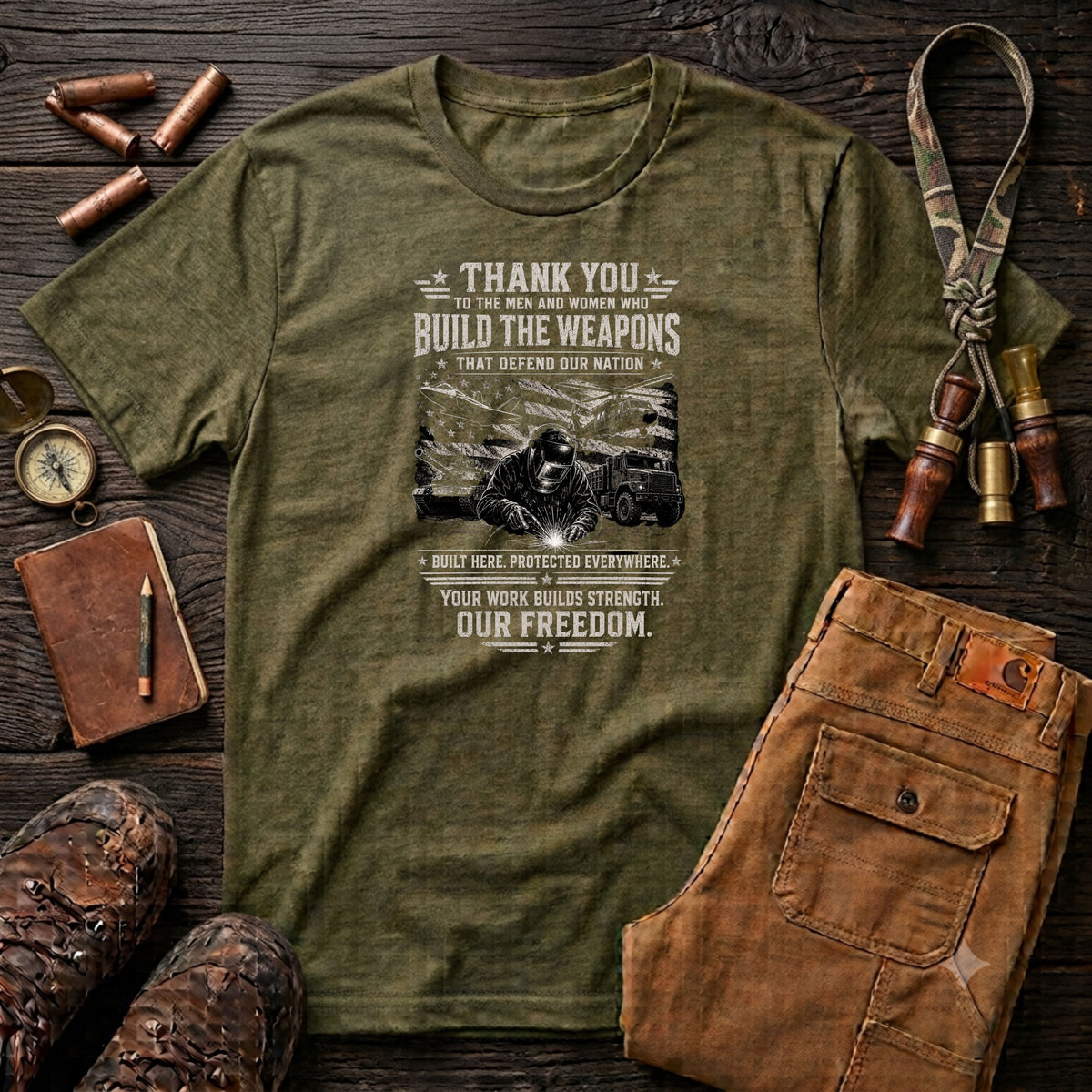 Freedom - thank you to the People who build weapons T-Shirt