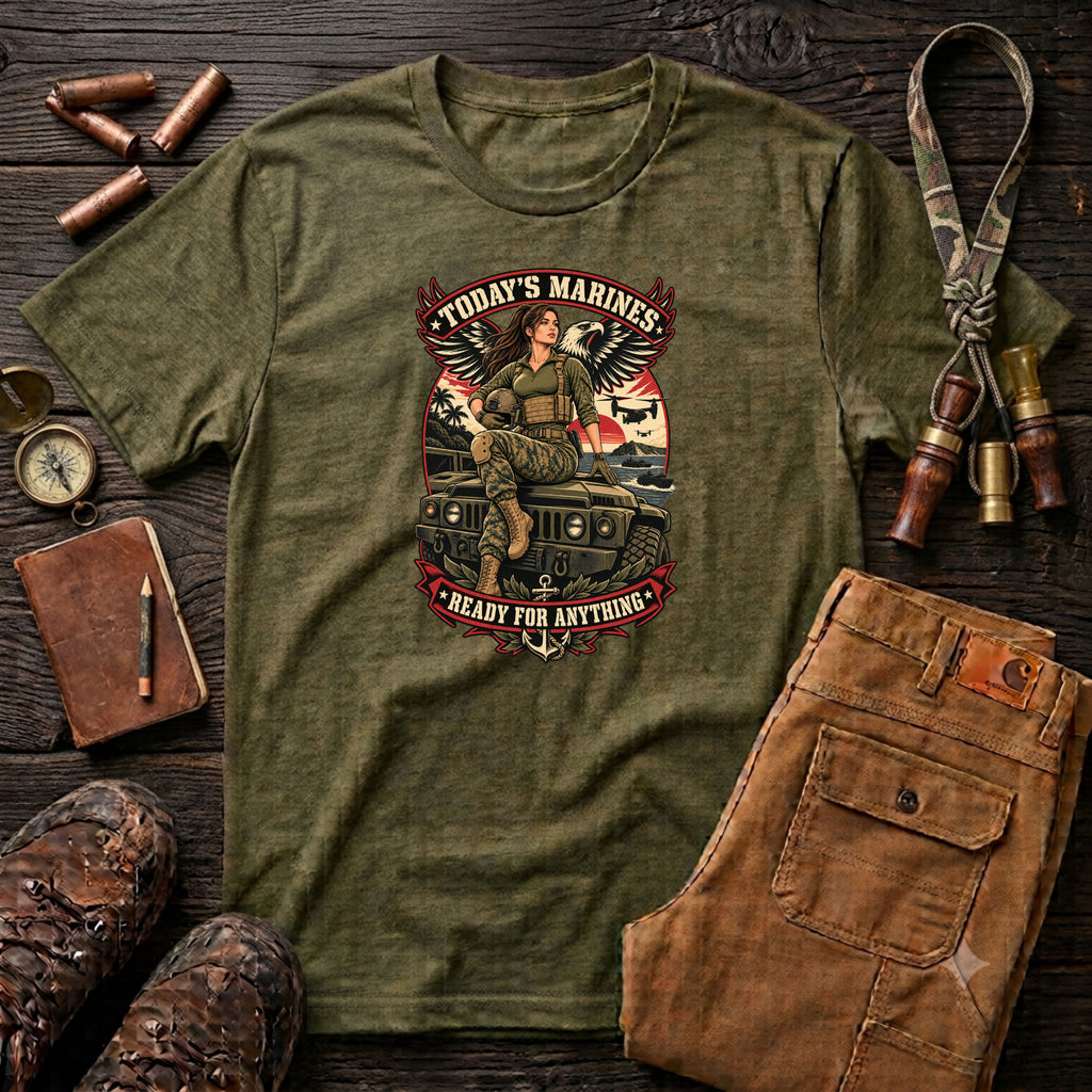 Marines Modern Day Pin-up T-Shirt