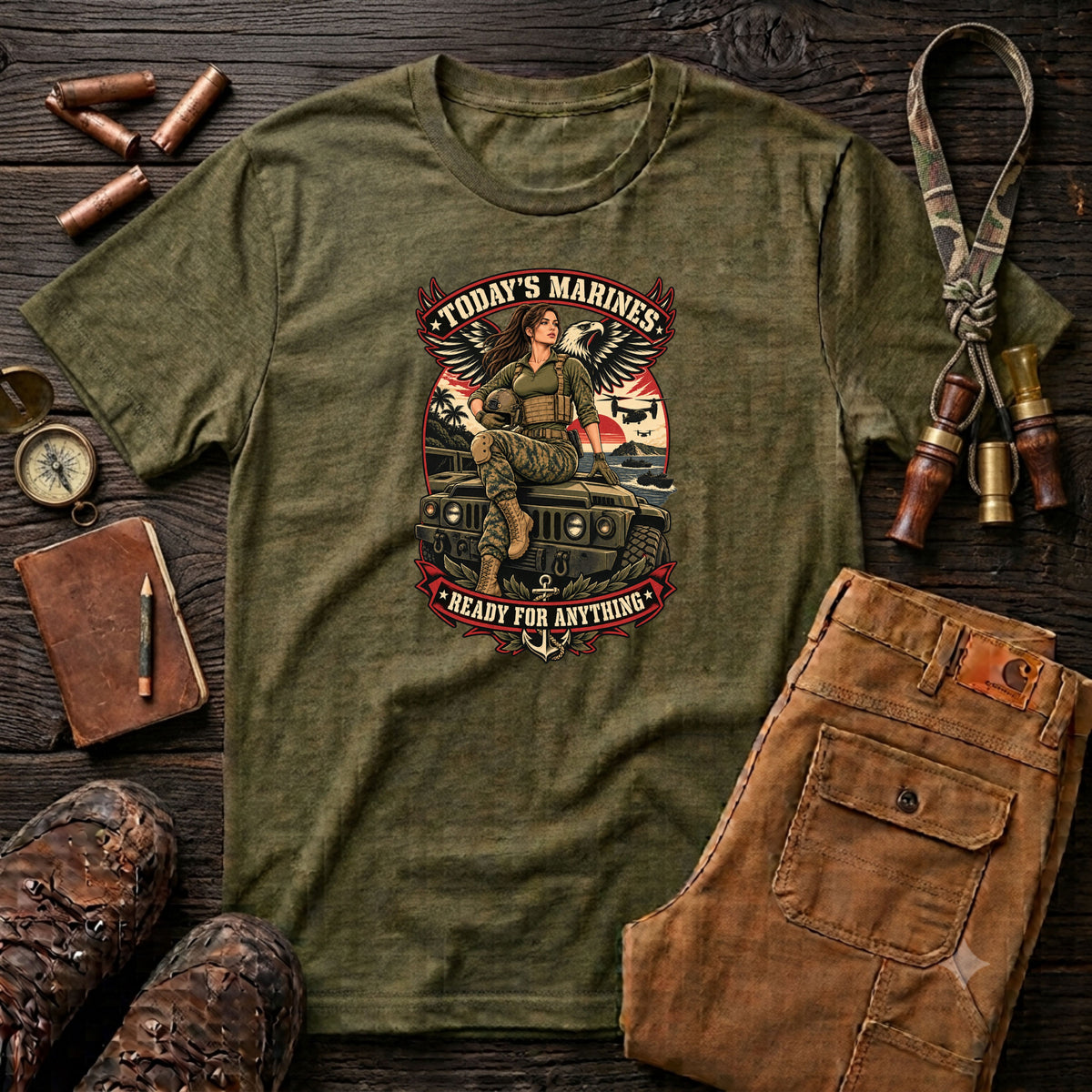 Marines Modern Day Pin-up T-Shirt