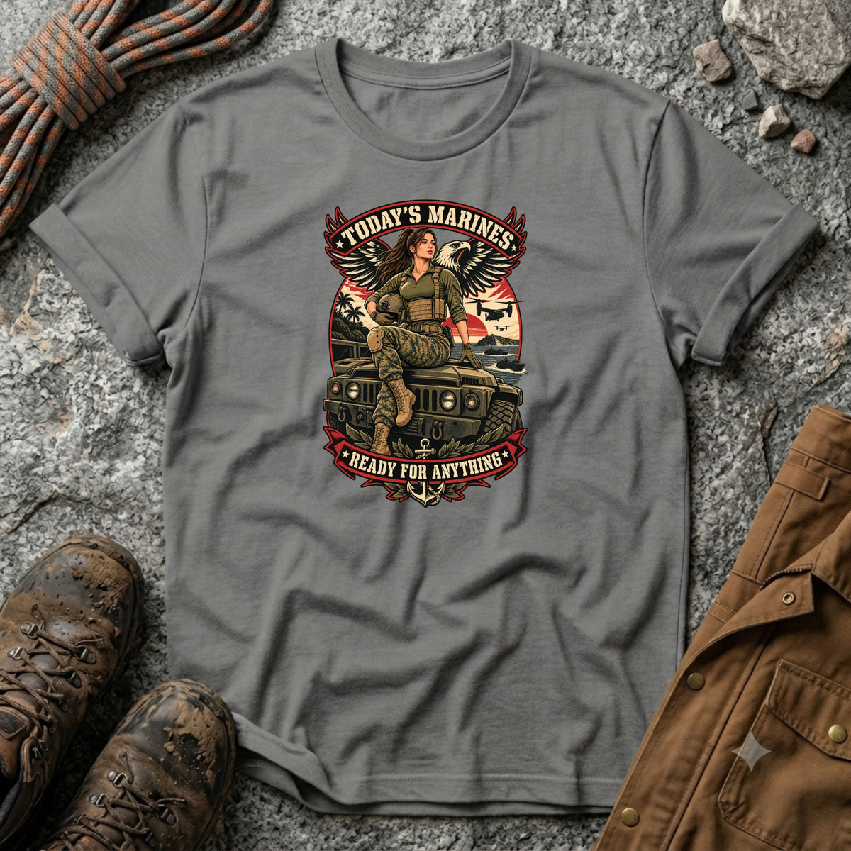 Marines Modern Day Pin-up T-Shirt