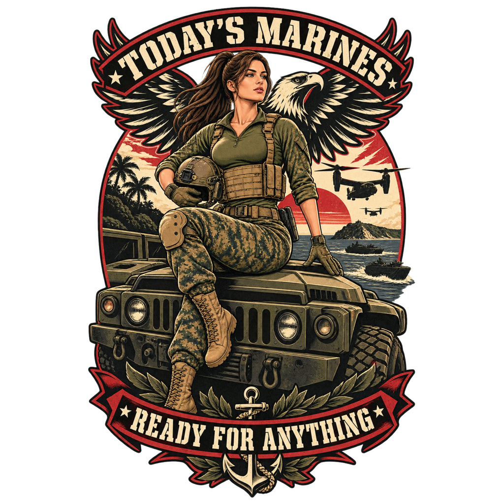 Marines Modern Day Pin-up T-Shirt