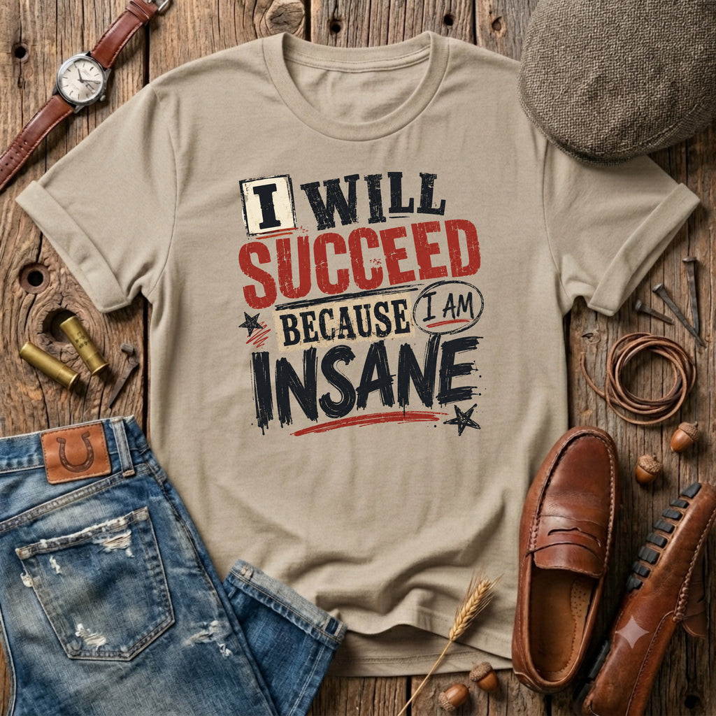 I will succeed because I am Insane T-Shirt