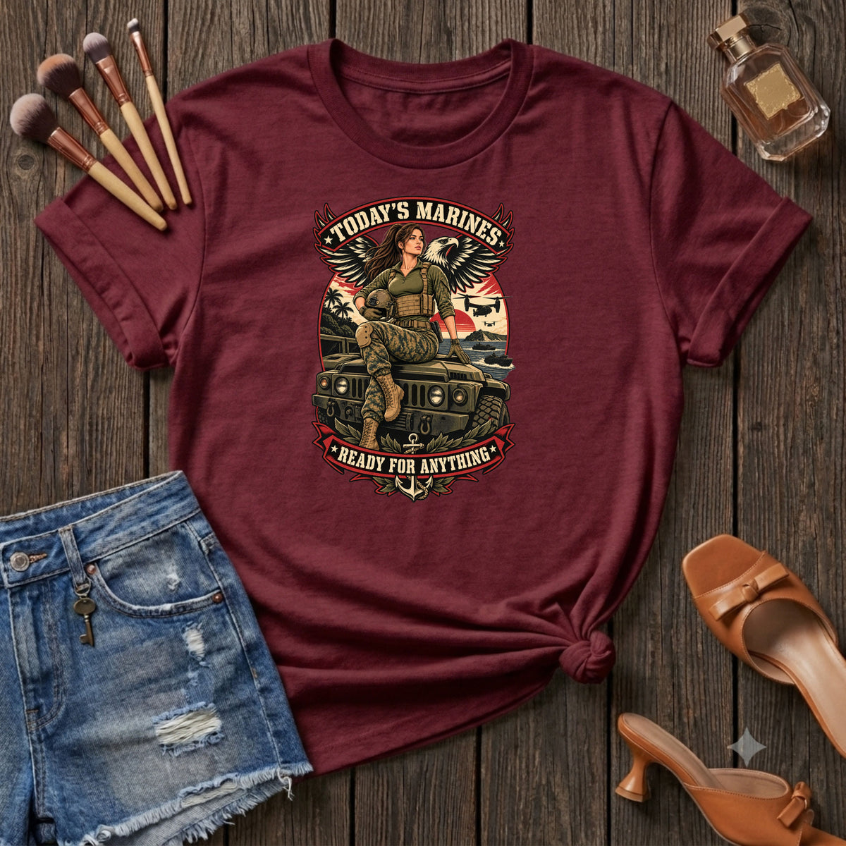Marines Modern Day Pin-up T-Shirt