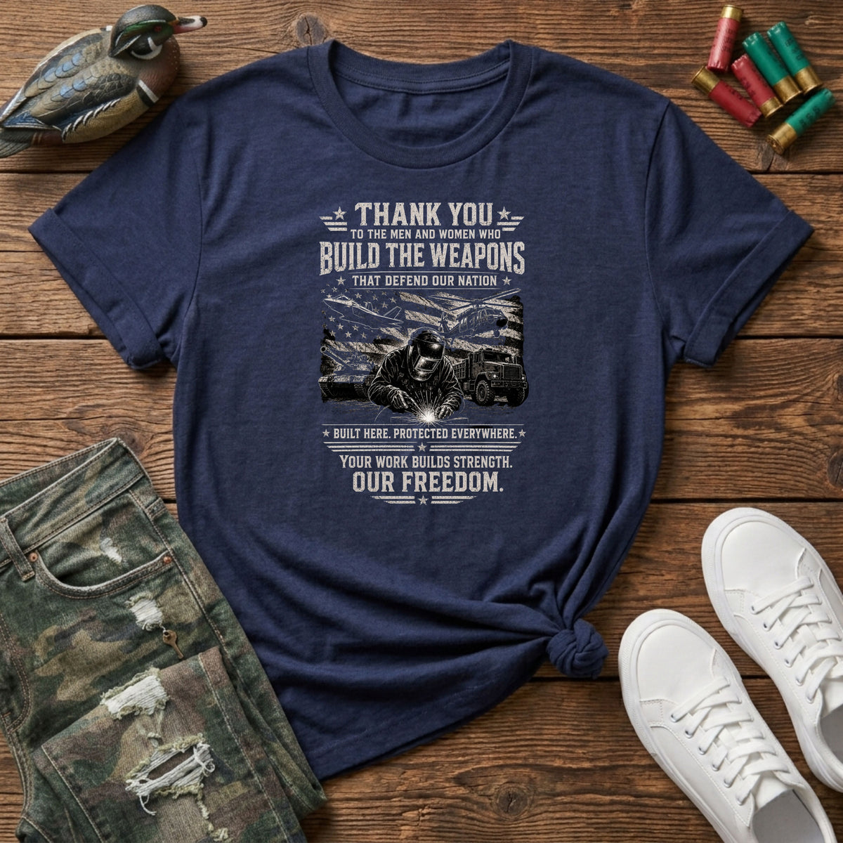 Freedom - thank you to the People who build weapons T-Shirt