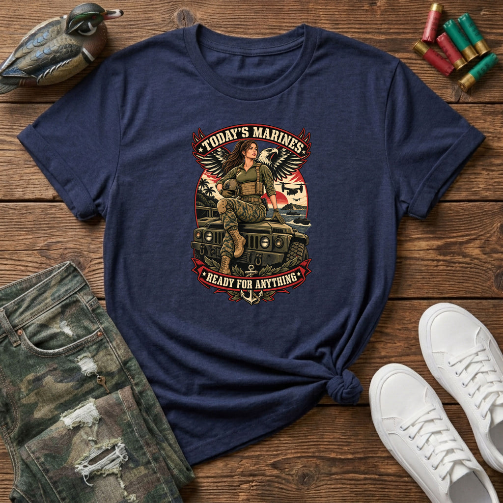Marines Modern Day Pin-up T-Shirt