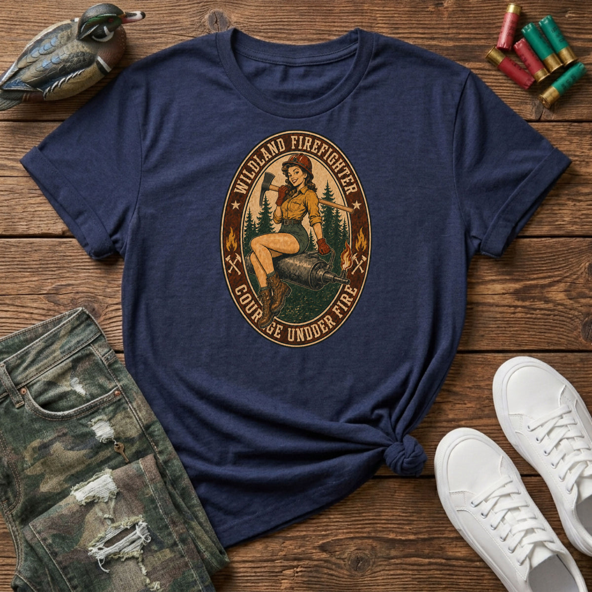 Wildland Firefighters Pin-up T-Shirt