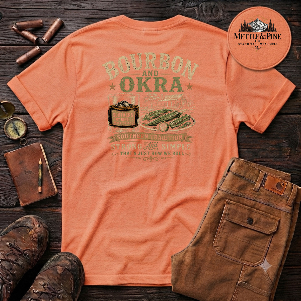 Southern Tradition Bourbon & Okra F/B T-Shirt