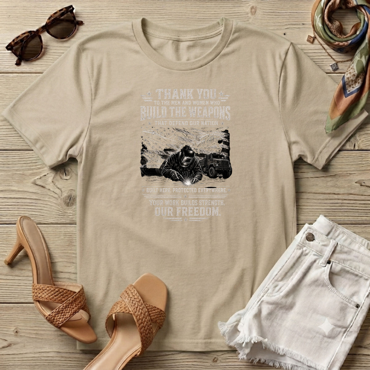 Freedom - thank you to the People who build weapons T-Shirt