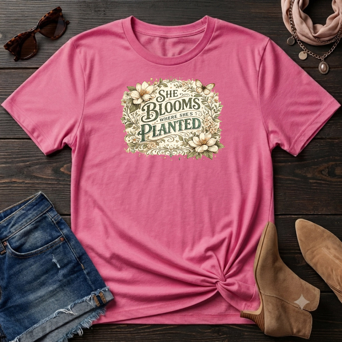 She blooms where she's planted T-Shirt