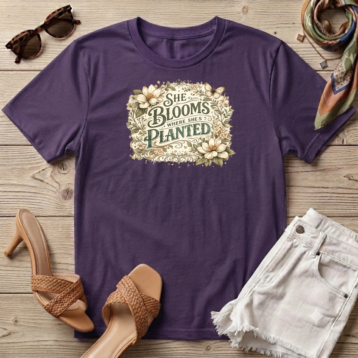 She blooms where she's planted T-Shirt