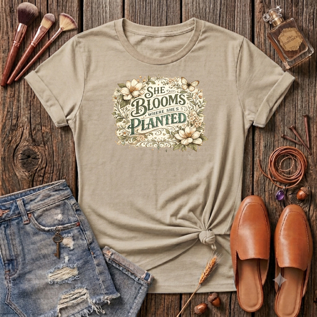 She blooms where she's planted T-Shirt