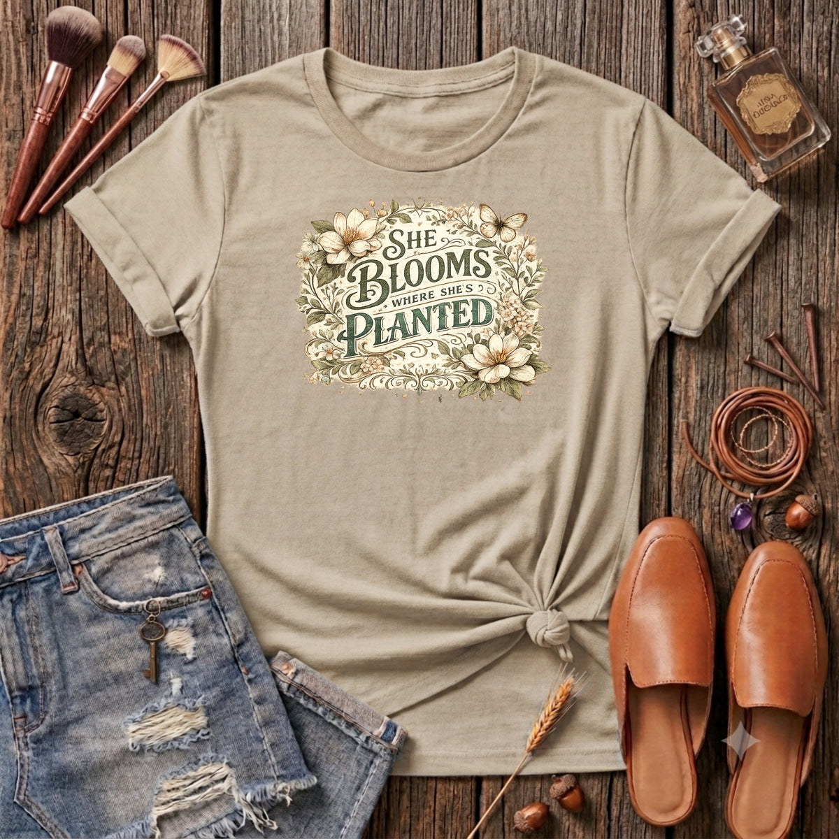 She blooms where she's planted T-Shirt