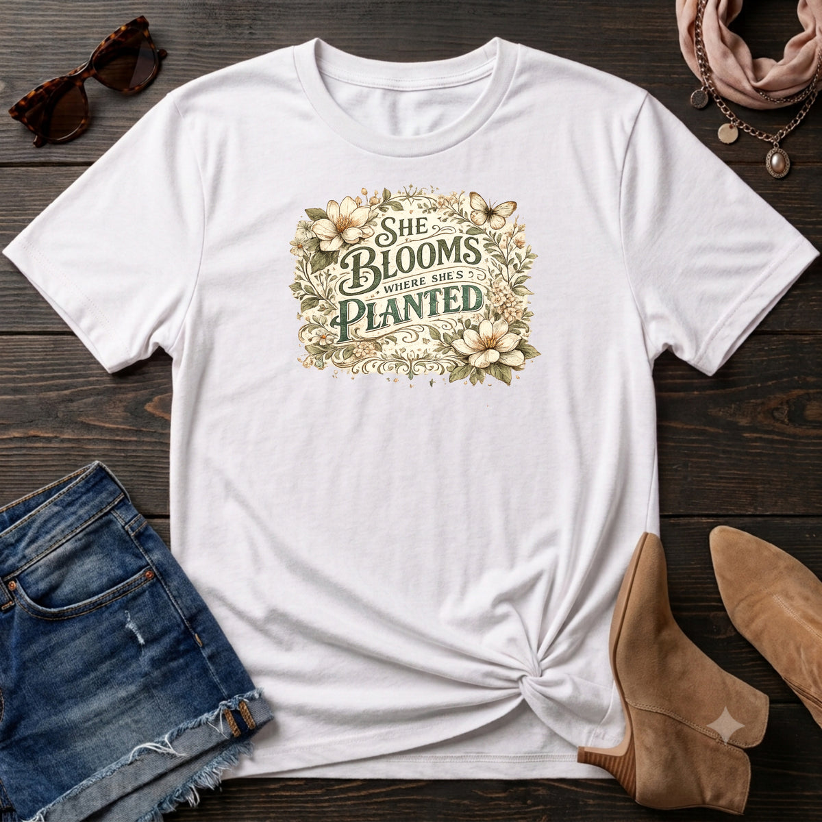 She blooms where she's planted T-Shirt