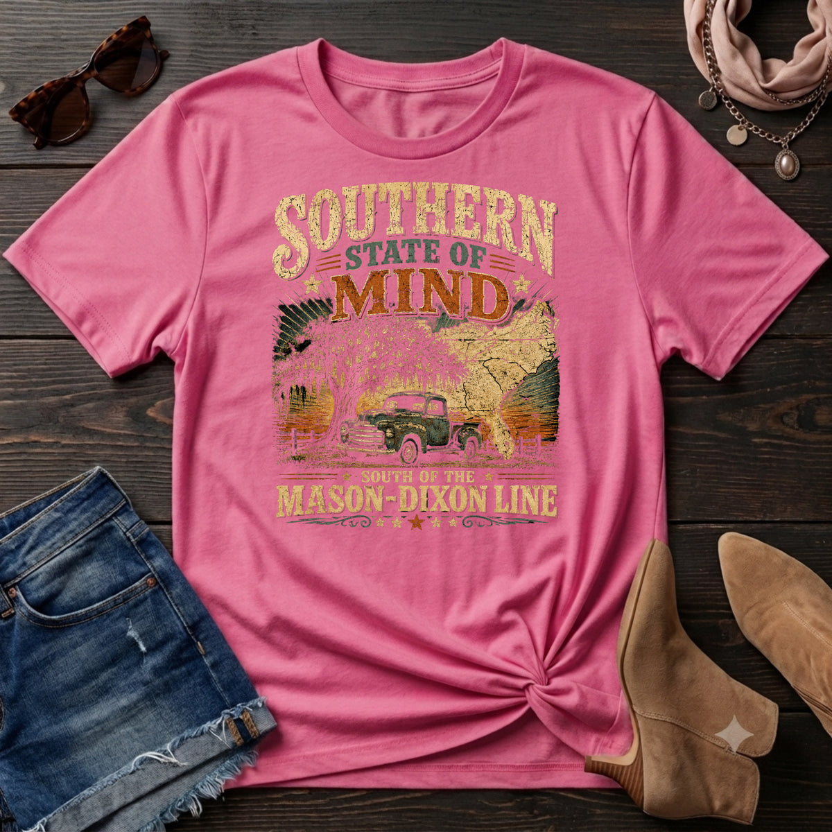 Southern State of Mind South of the Mason Dixon Line T-Shirt