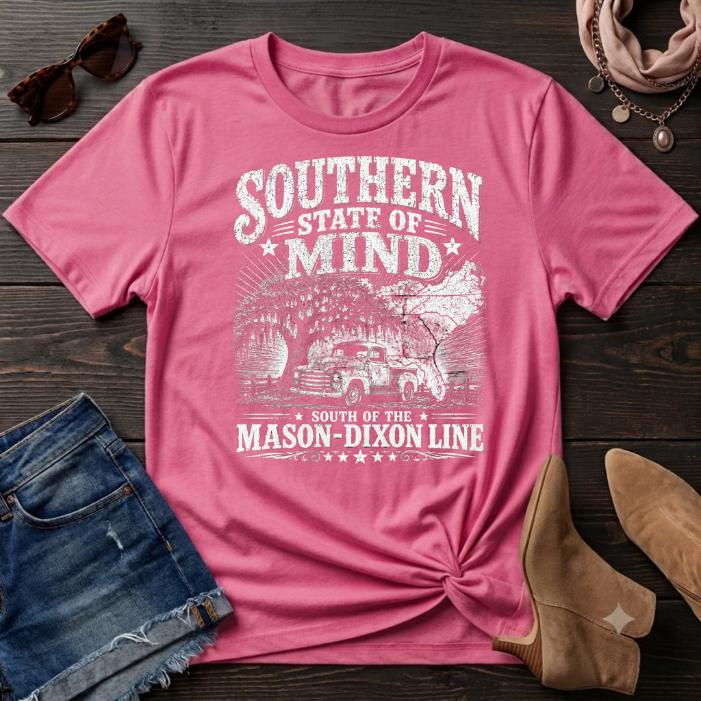 Southern State of Mind South of the Mason Dixon Line one color T-Shirt