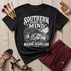 Southern State of Mind South of the Mason Dixon Line one color T-Shirt