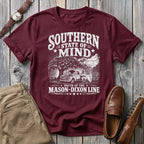 Southern State of Mind South of the Mason Dixon Line one color T-Shirt