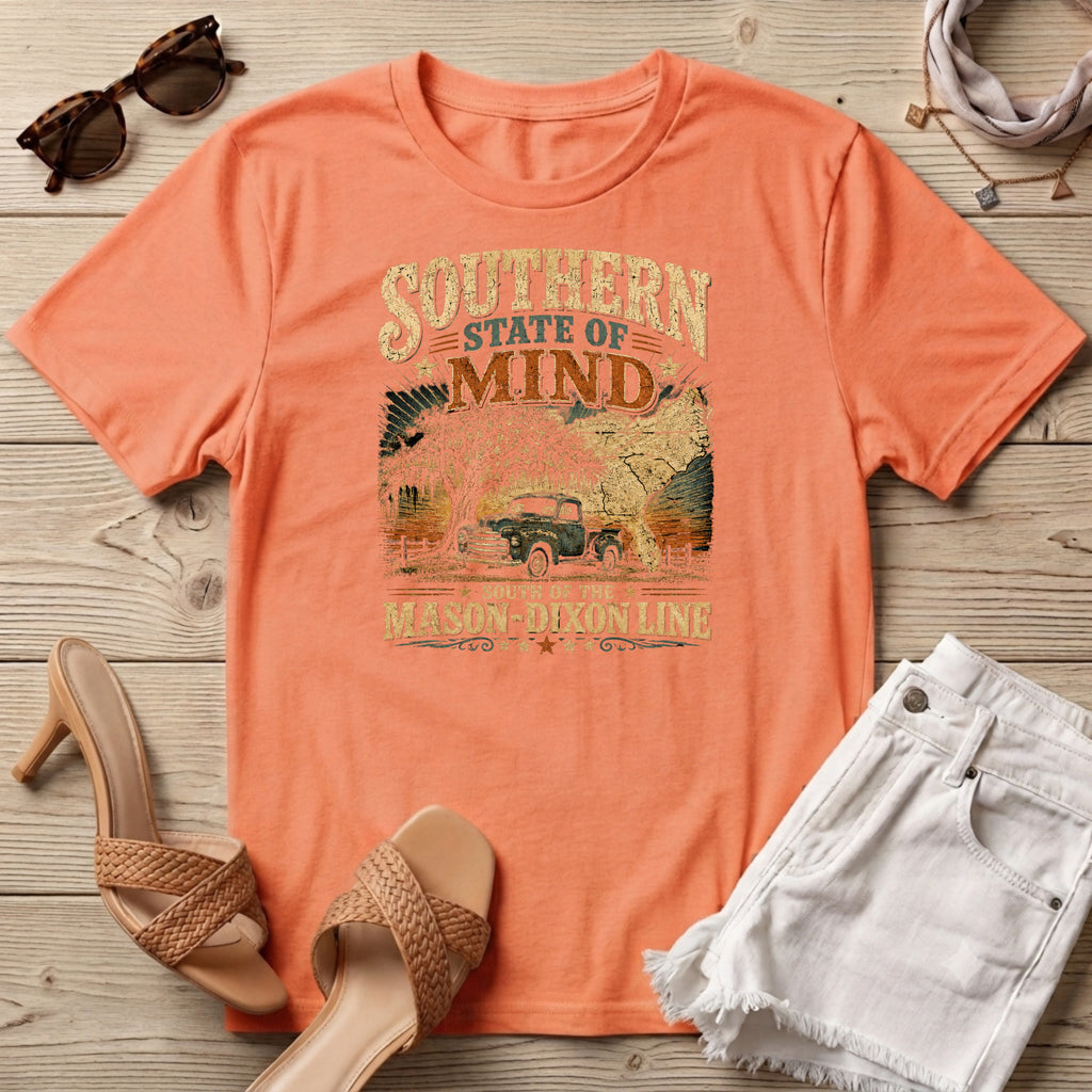Southern State of Mind South of the Mason Dixon Line T-Shirt