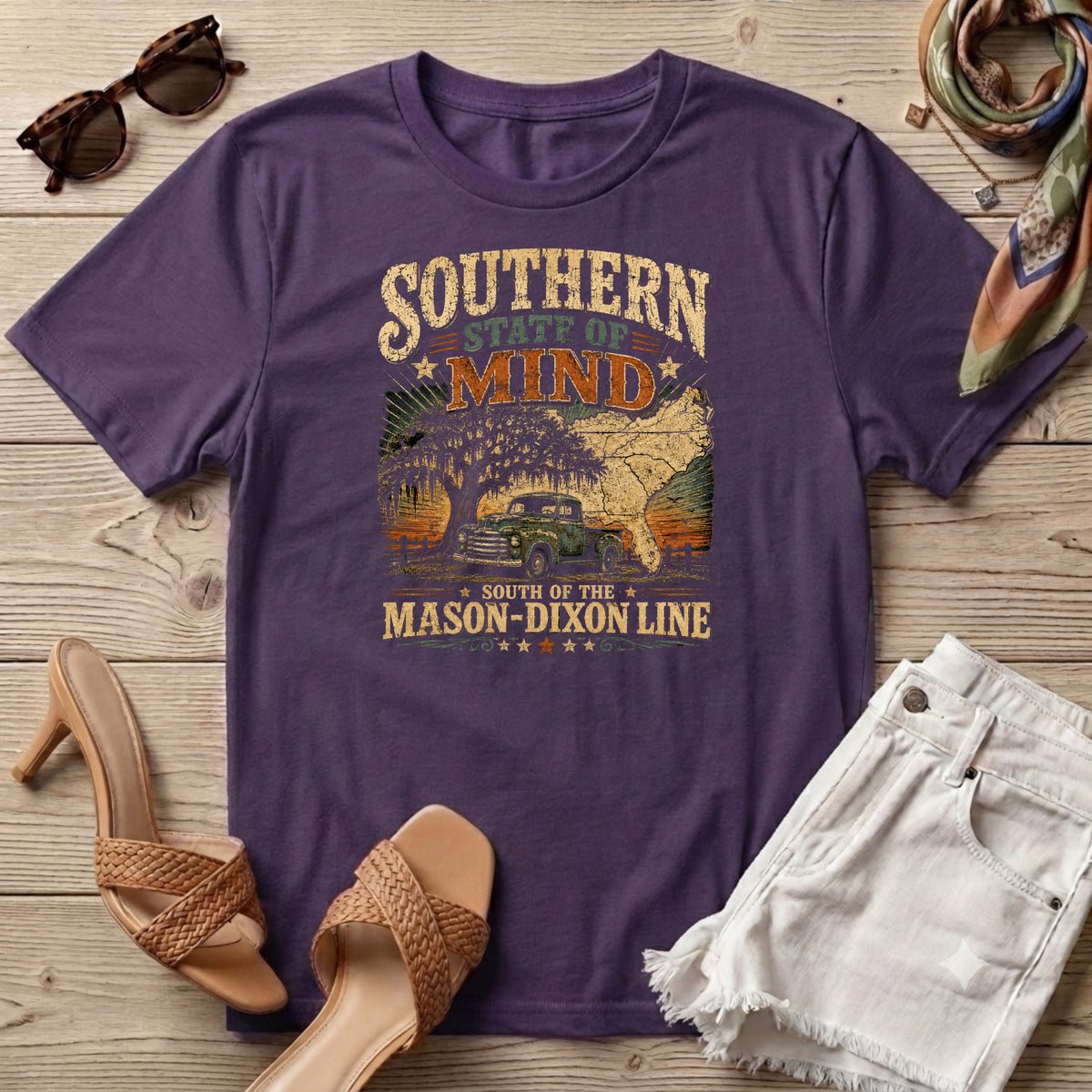 Southern State of Mind South of the Mason Dixon Line T-Shirt