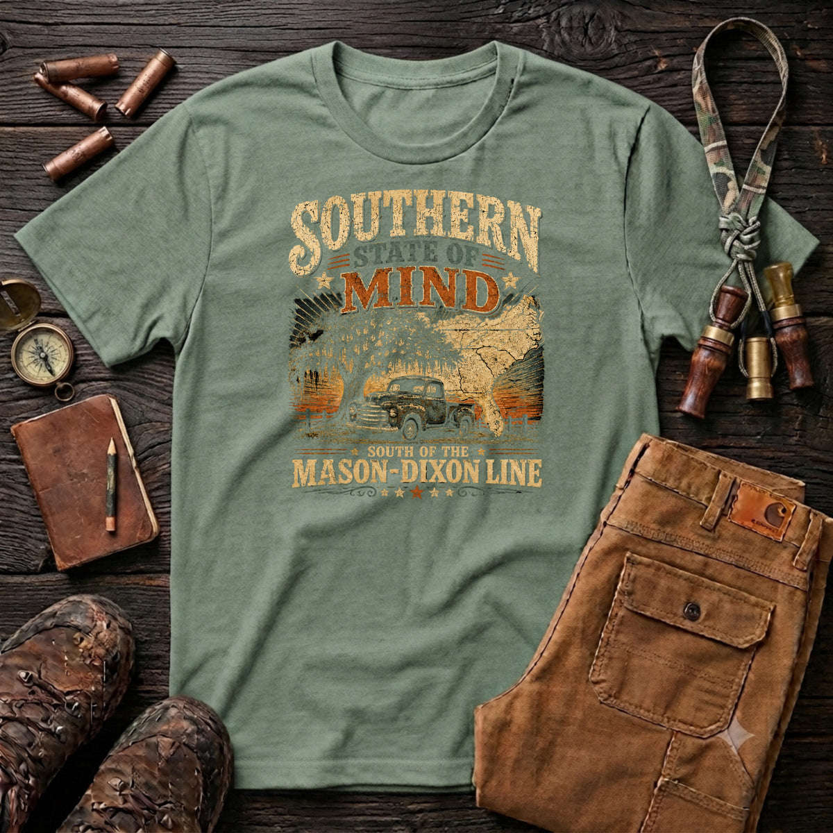 Southern State of Mind South of the Mason Dixon Line T-Shirt